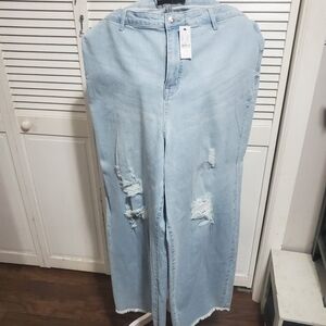Gabrielle Union Wide Leg High-Rise Jeans (Size 22)